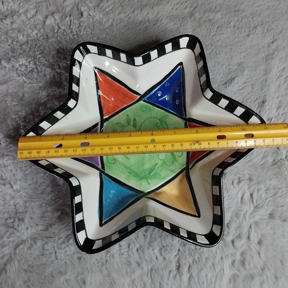 Party Hanukkah by Jay Colorful Ceramic Star shaped Bowl - Picture 5 of 5
